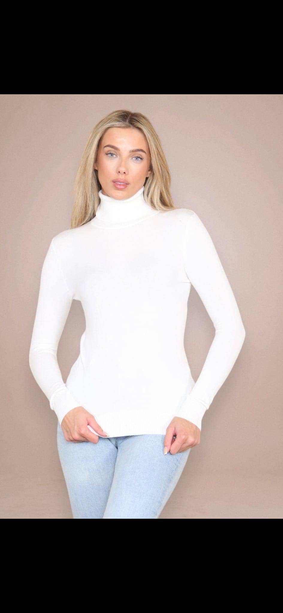 Classic Polo Neck Knit Sweater