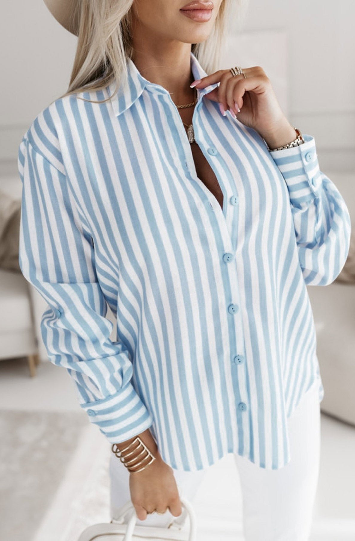 Striped Blouse Shirt Top
