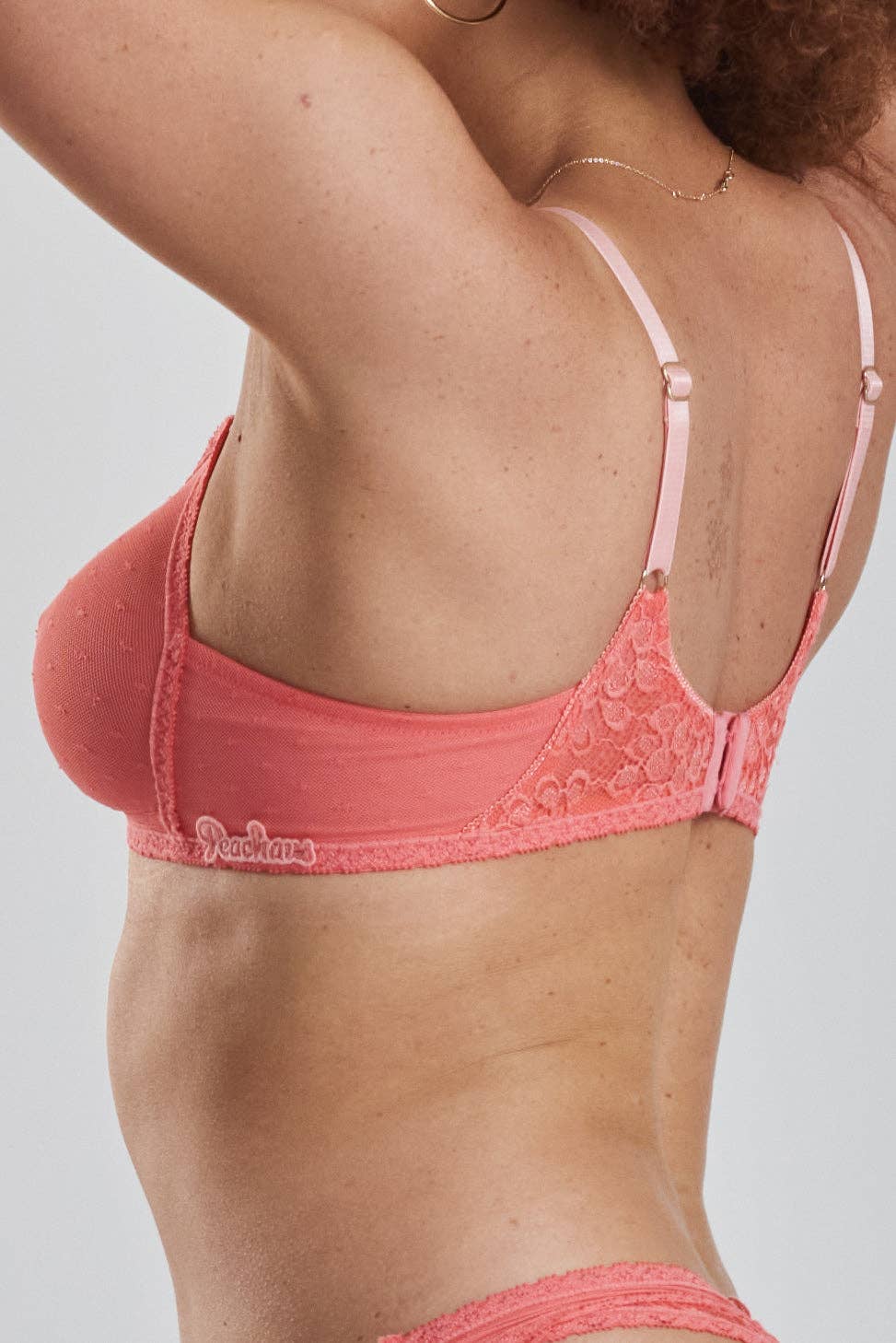 Anthelia recycled-tulle soft bralette - Canyon Peach
