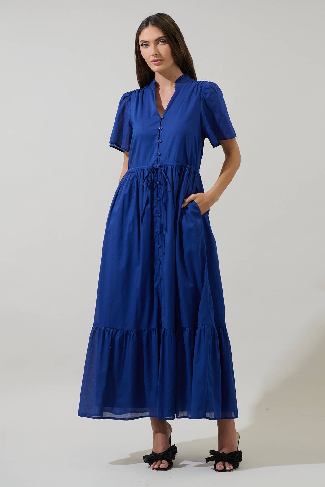 Bluebell Button Down Maxi Dress