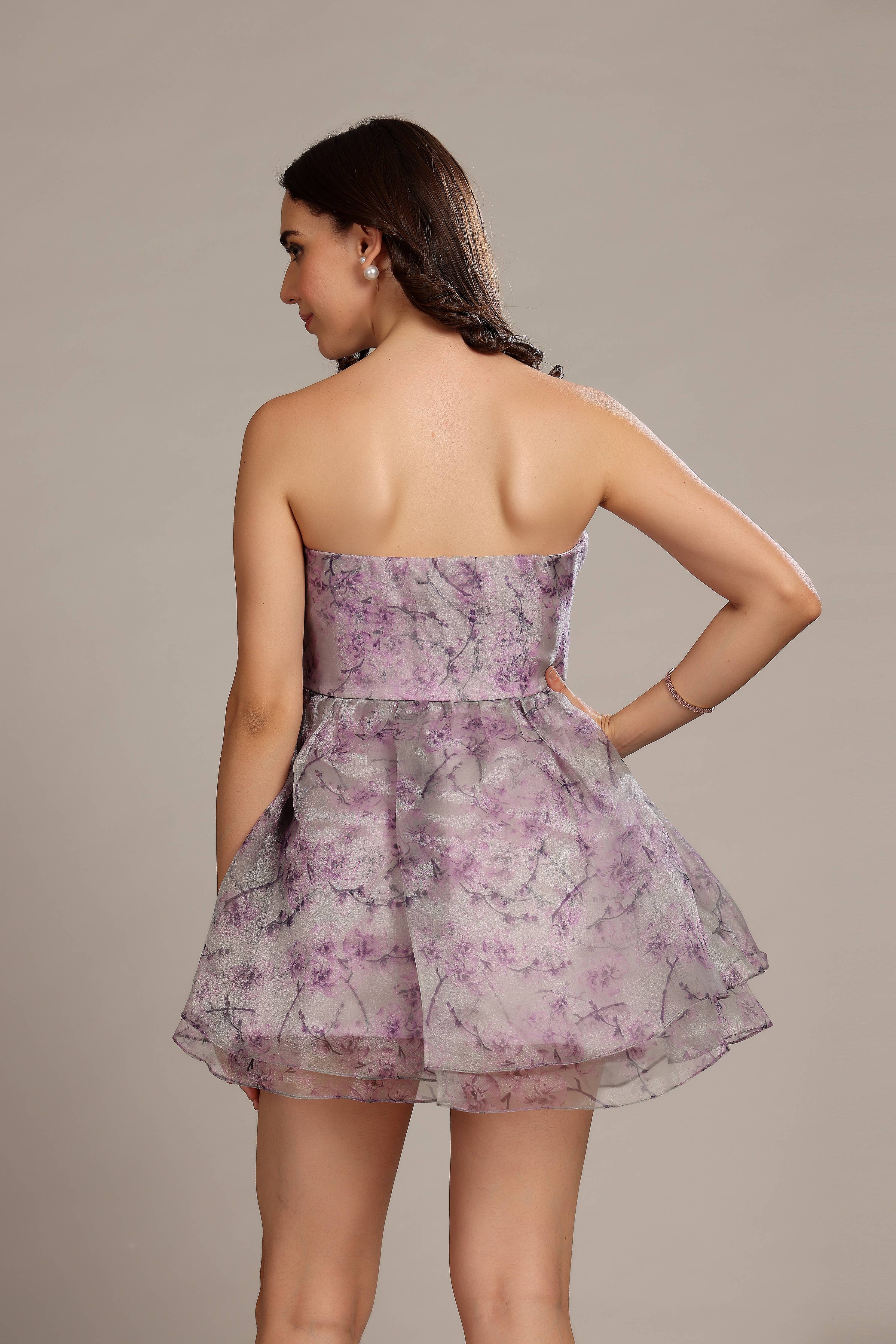 Nora Mini Dress in Lavender Lilac Floral – Akura Clothing