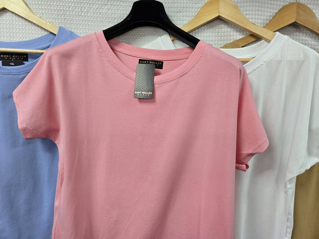 Plain High Low Cotton T-shirt Top