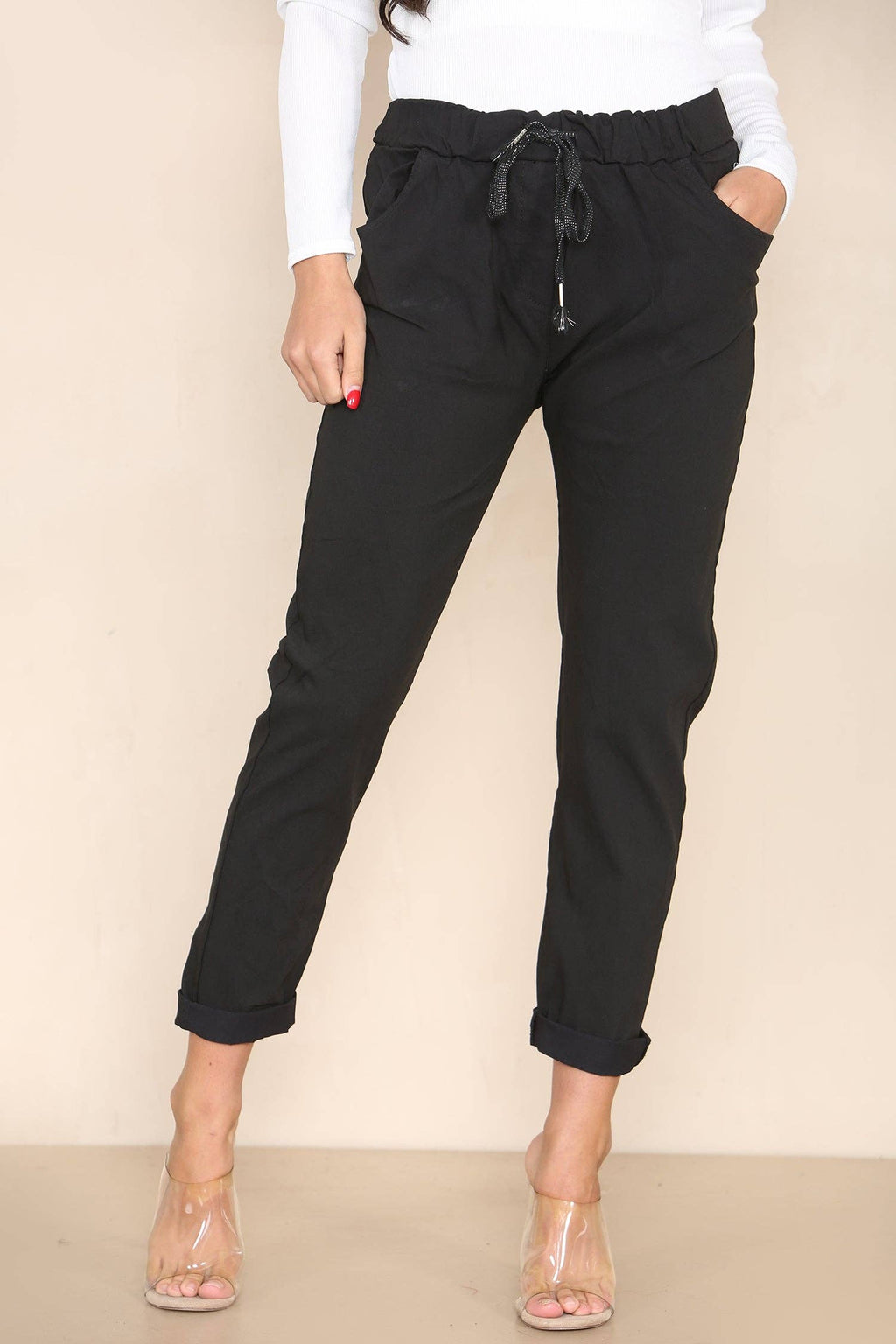Plain Bi-Stretch Magic Trousers