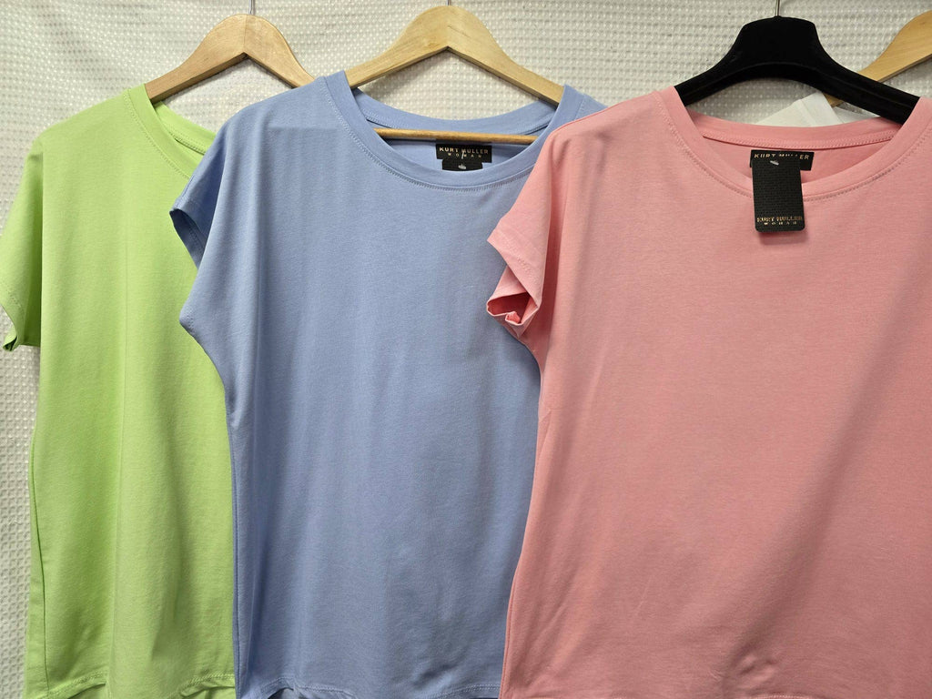 Plain High Low Cotton T-shirt Top