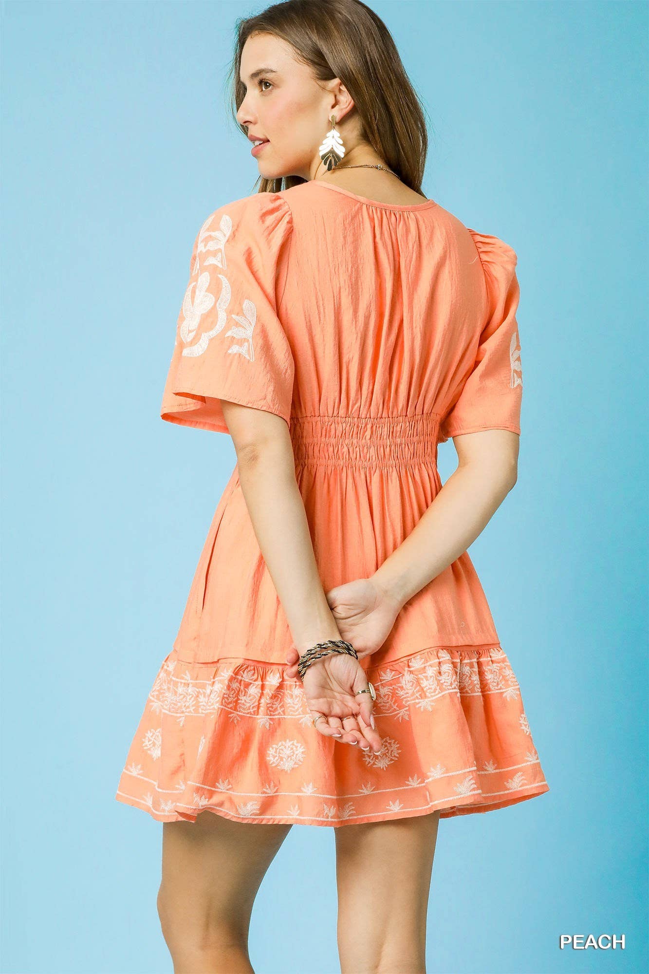 Boho Chic Smocked Waist Mini Dress